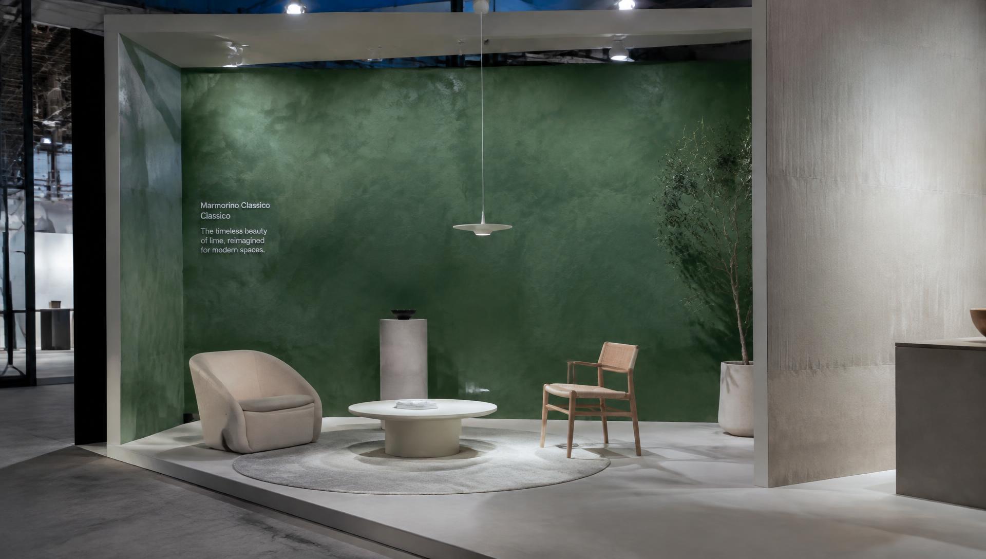 Green lime paint feature wall